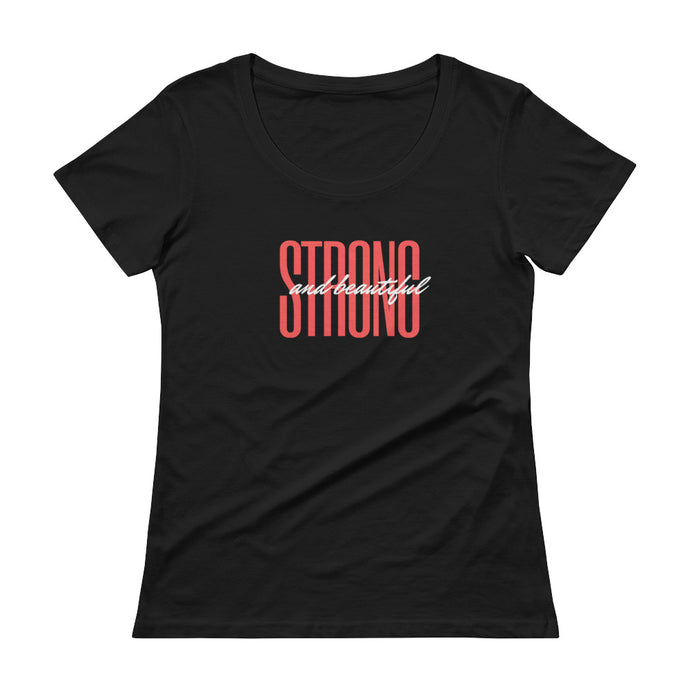 Strong & Beautiful-Scoop Neck Tee